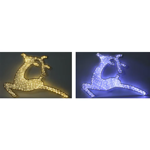 Lexi Lighting 1.2metre 2D Mesh Twinkle LED Flying Reindeer