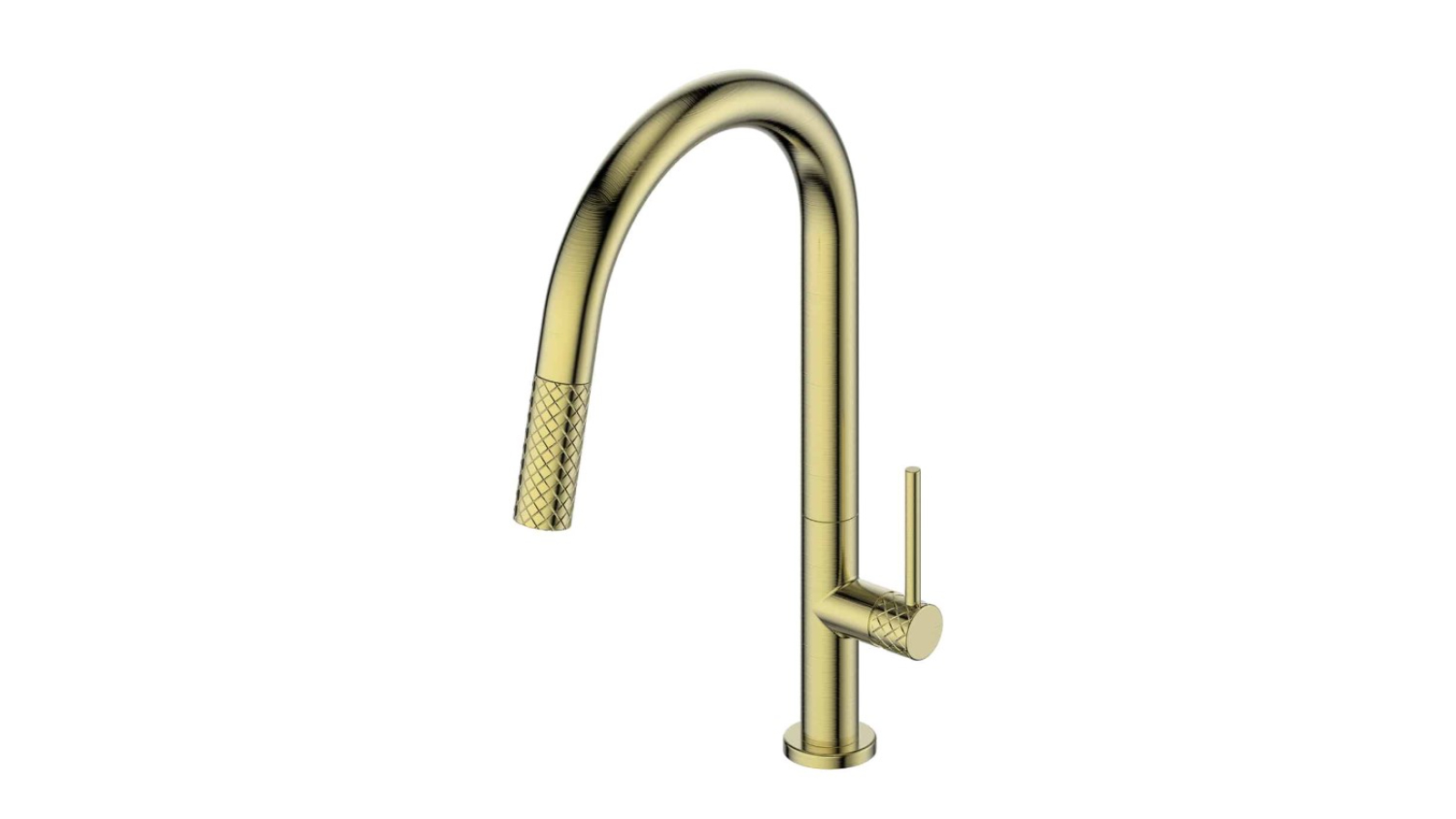 Greens Textura Pull-Down Sink Mixer with Diamante Technology - Brushed Brass