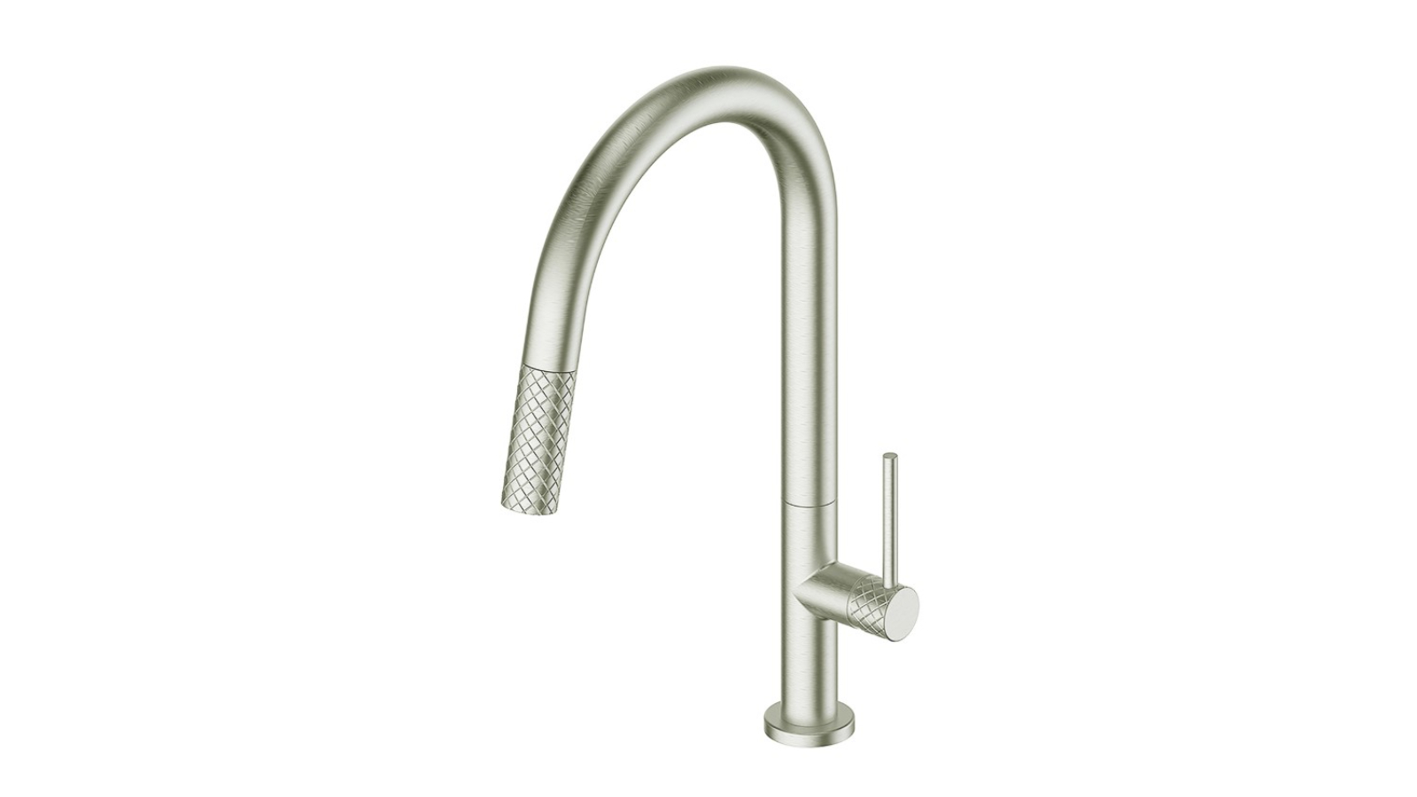 Greens Textura Pull-Down Sink Mixer with Diamante Technology - Brushed Nickel
