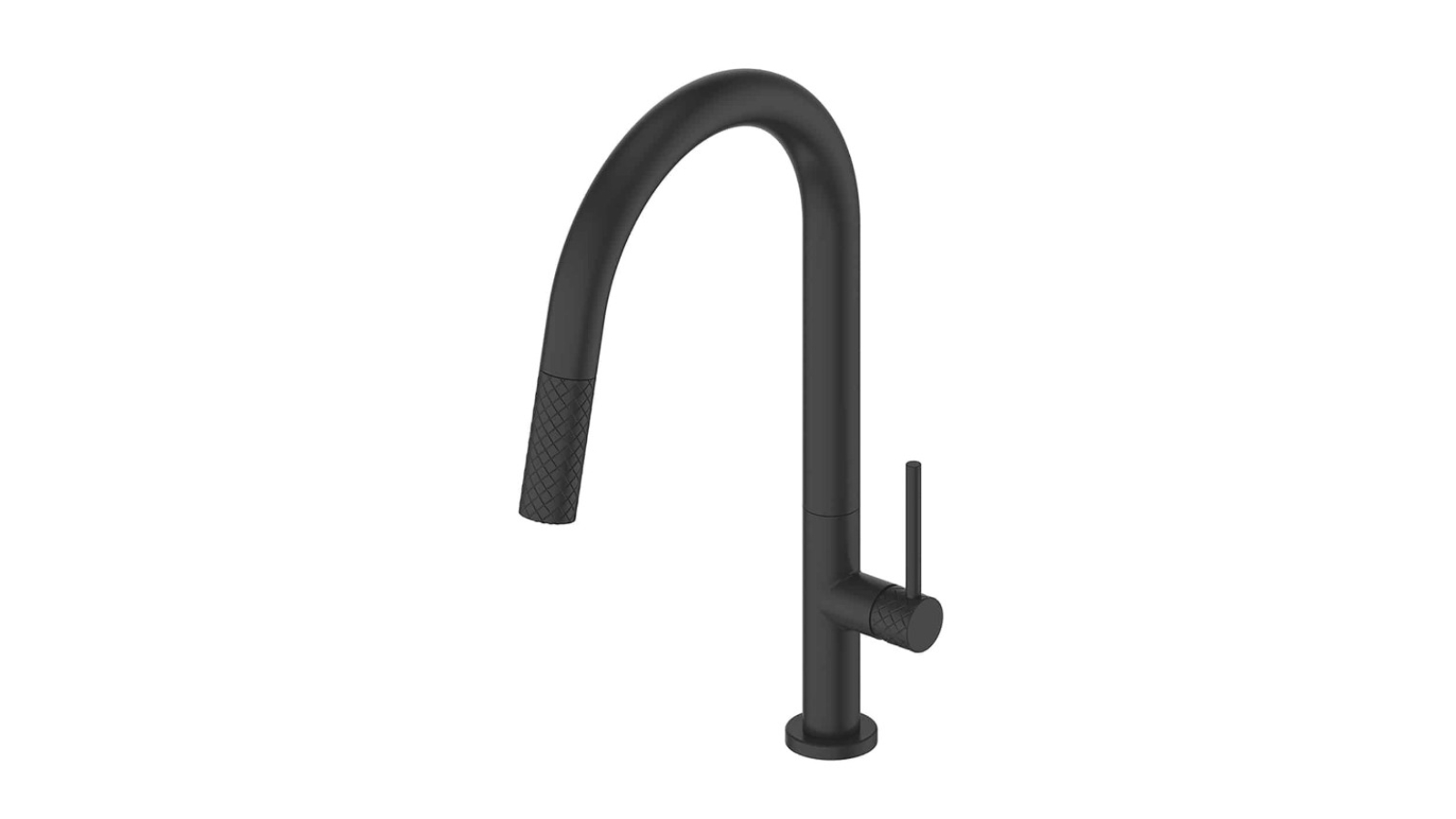 Greens Textura Pull-Down Sink Mixer with Diamante Technology - Matte Black