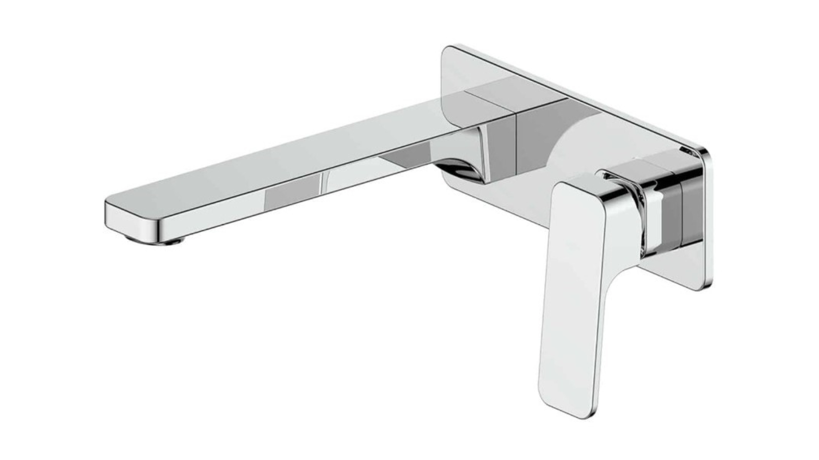 Greens Swept Wall Basin Mixer with Faceplate - Chrome