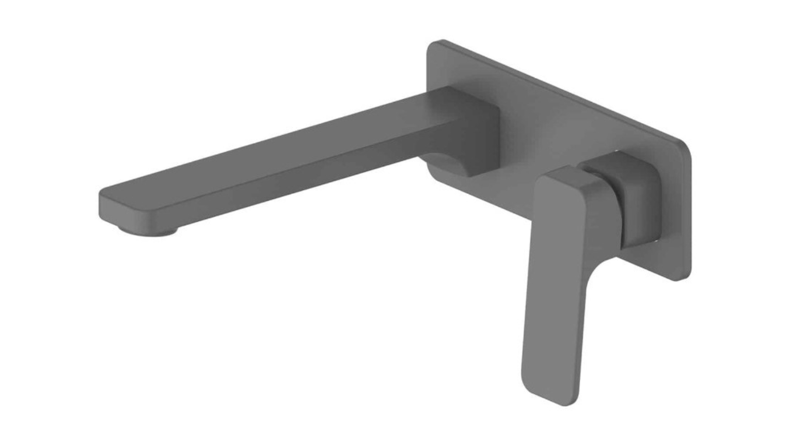 Greens Swept Wall Basin Mixer with Faceplate - Gunmetal