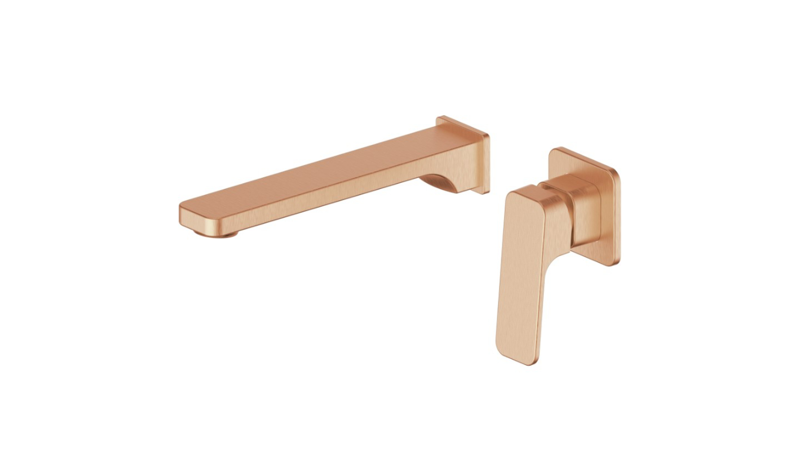 Greens Swept Wall Basin Mixer - Brushed Copper