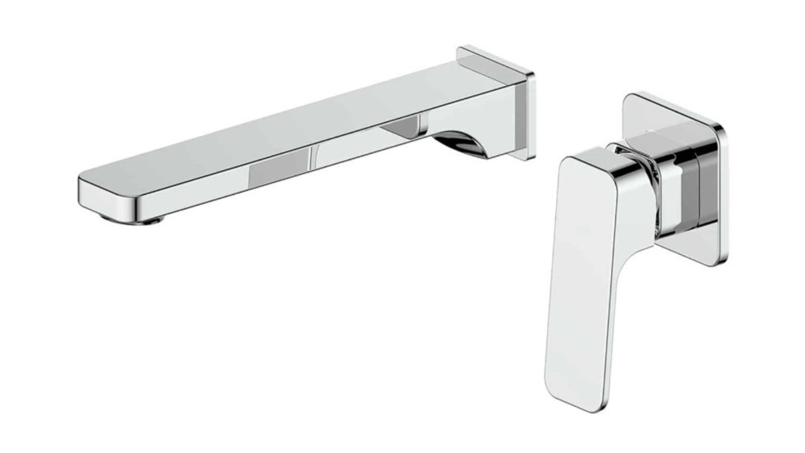 Greens Swept Wall Basin Mixer - Chrome