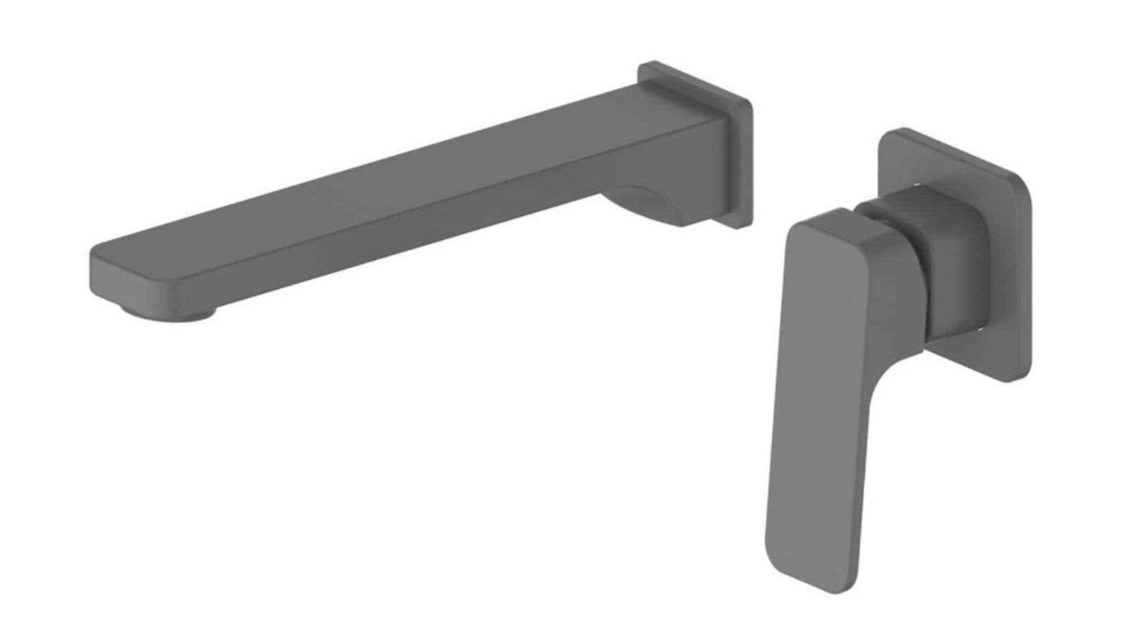 Greens Swept Wall Basin Mixer - Gunmetal