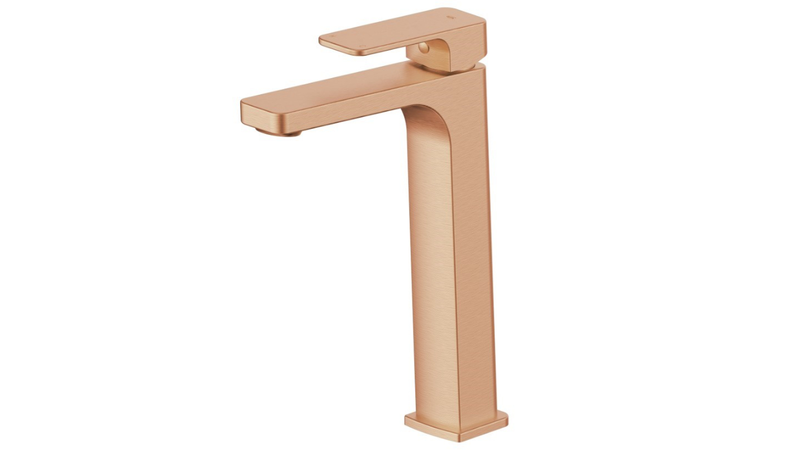 Greens Swept Tower Basin Mixer - Brushed Copper