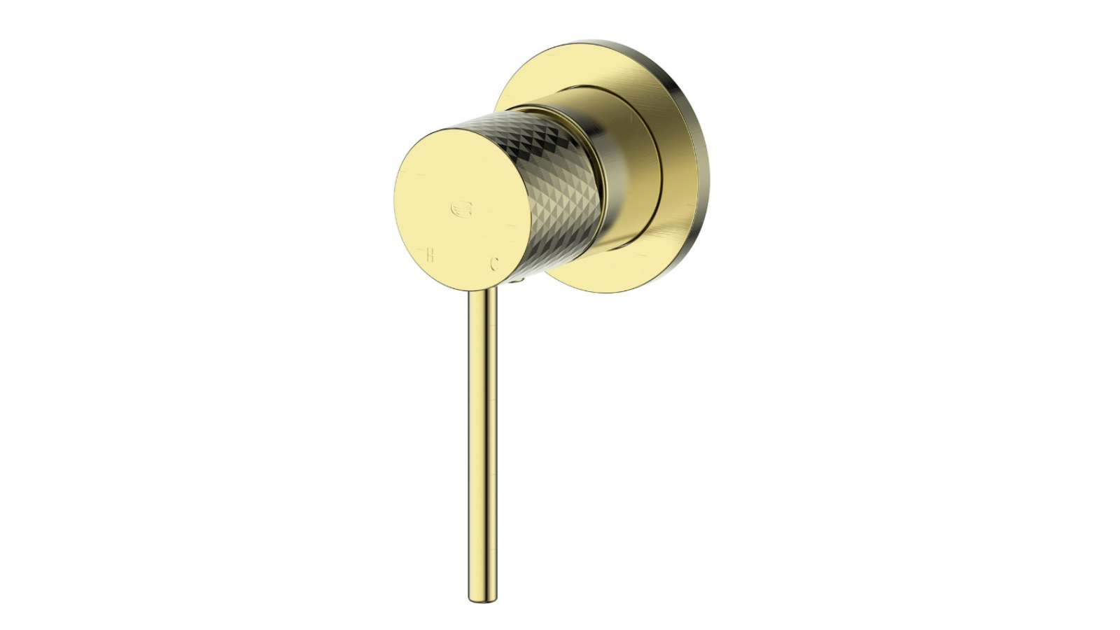 Greens Mika Shower Mixer with Mini Plate - Brushed Brass