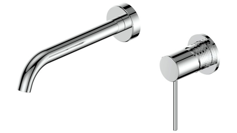 Greens Tesora Lead Free Wall Basin Mixer - Chrome