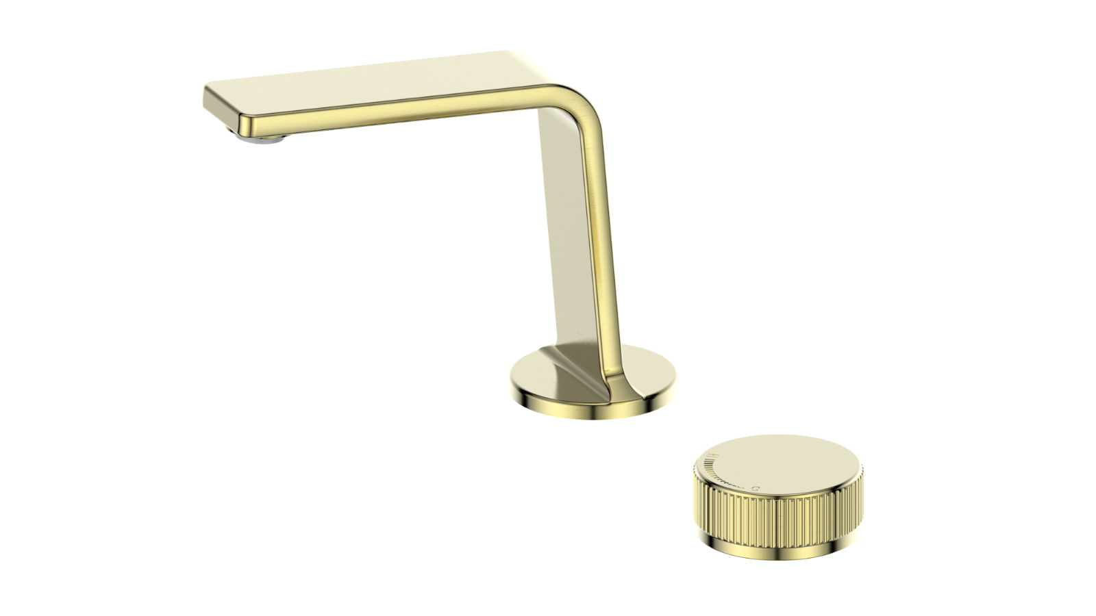 Greens Venza Two Hole Deck Mounted Basin Mixer - Brushed Brass