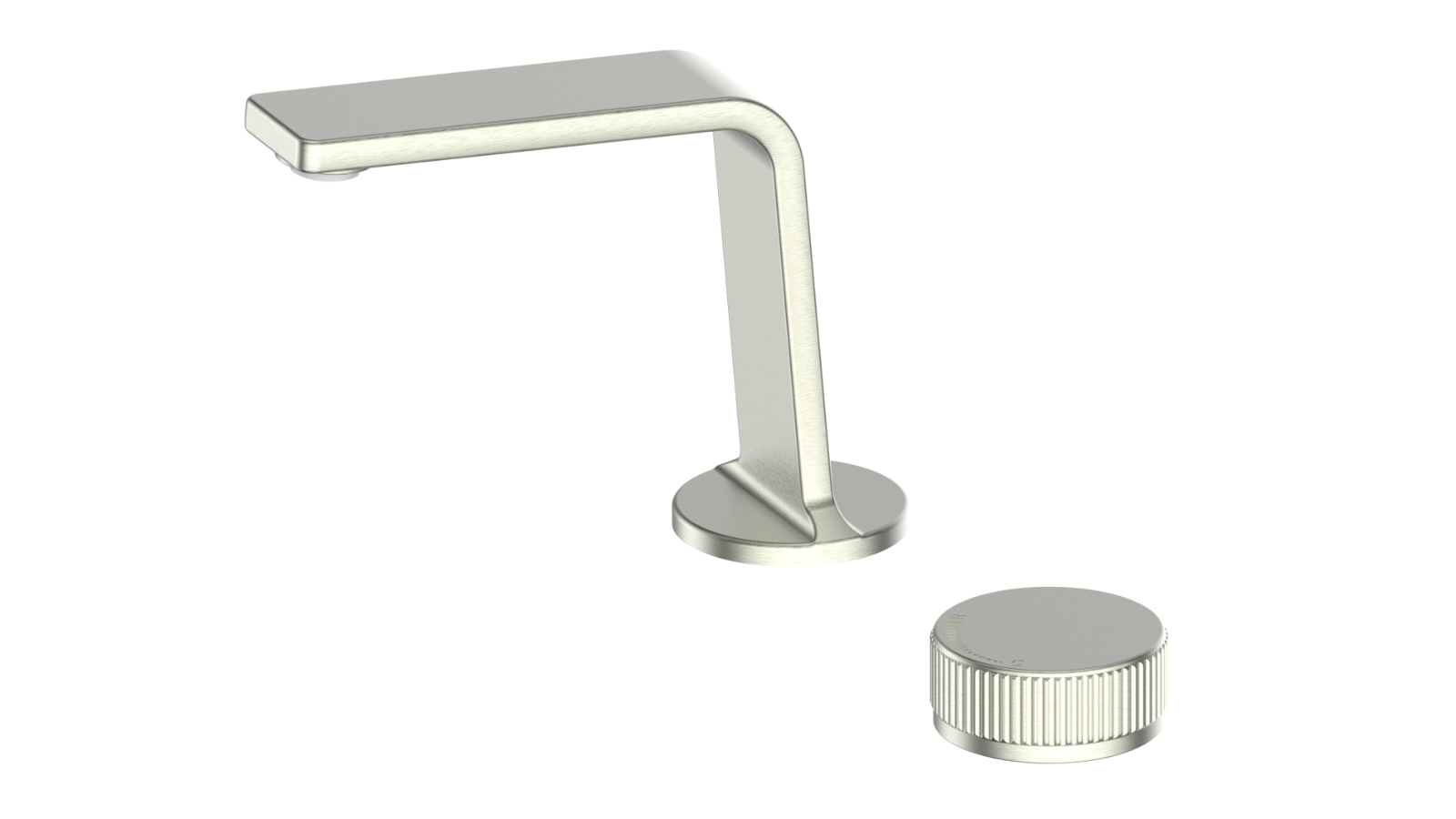 Greens Venza Two Hole Deck Mounted Basin Mixer - Brushed Nickel