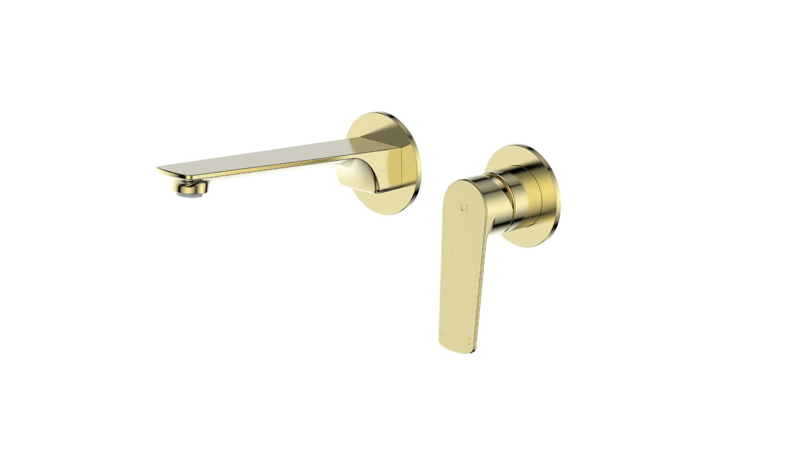 Greens Novi Wall Basin Mixer - Brushed Brass