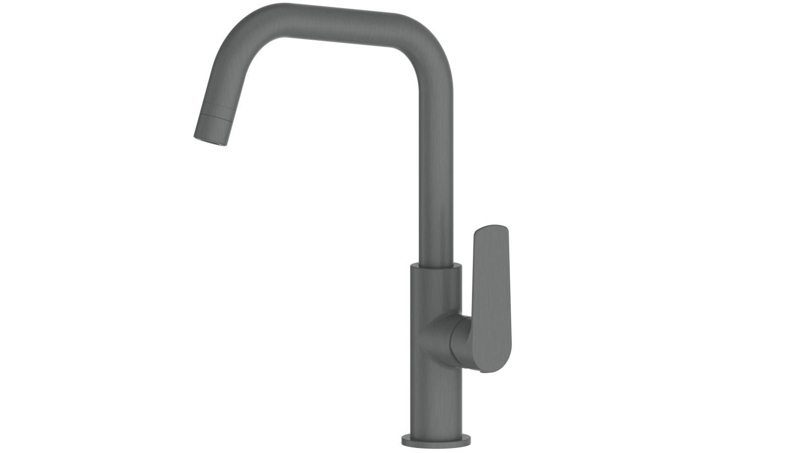 Greens Novi Gooseneck Sink Mixer with Smart Aerator - Gunmetal