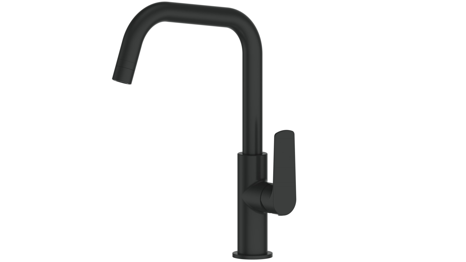 Greens Novi Gooseneck Sink Mixer with Smart Aerator - Matte Black