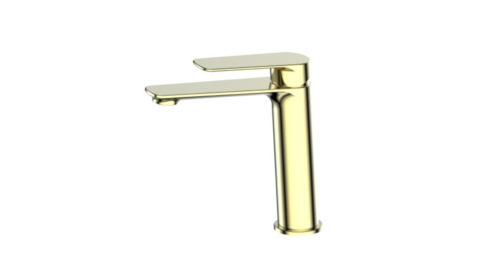 Greens Novi Mid Basin Mixer - Brushed Brass