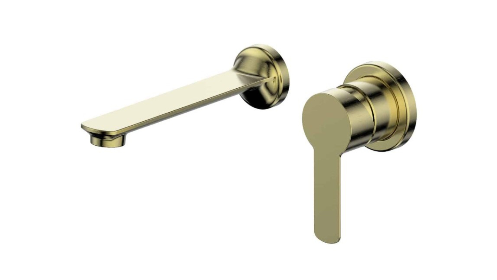 Greens Astro II Lead Free Wall Basin Set - Brushed Brass