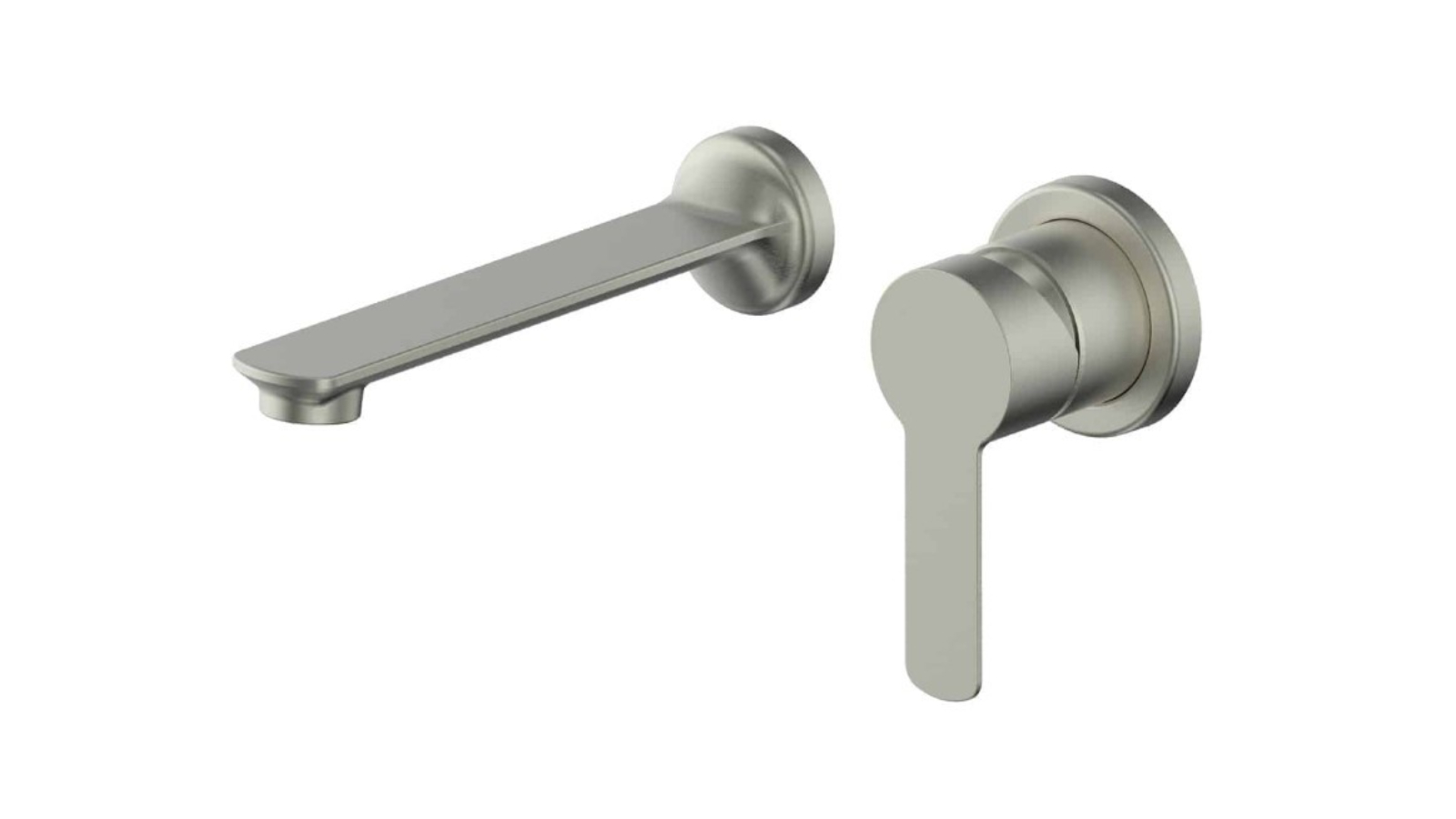 Greens Astro II Lead Free Wall Basin Set - Brushed Nickel