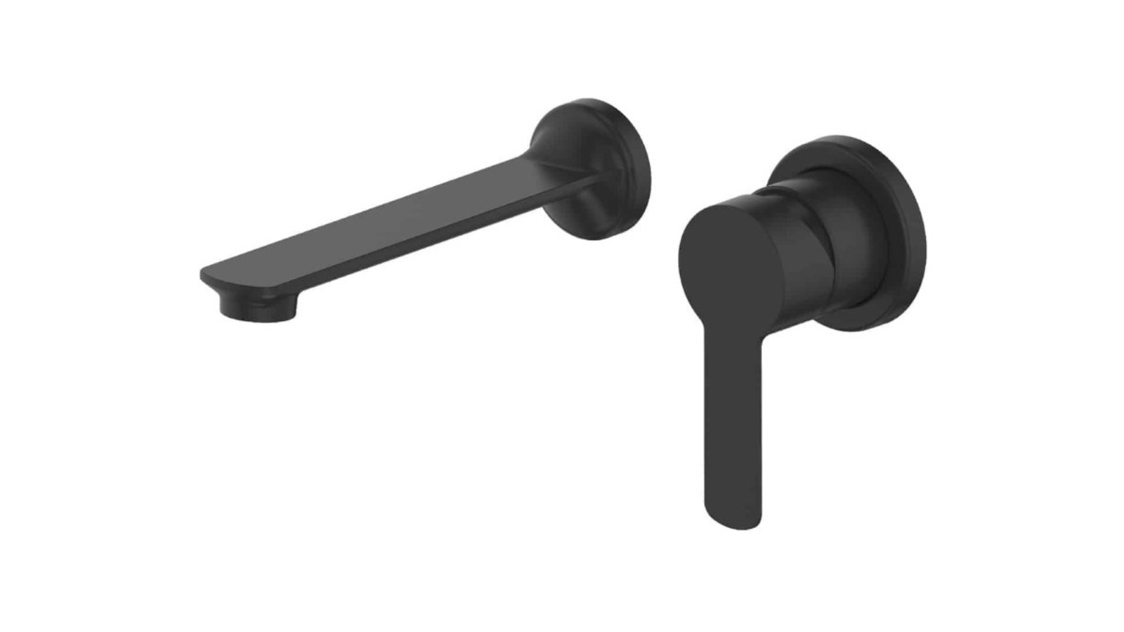 Greens Astro II Lead Free Wall Basin Set - Matte Black