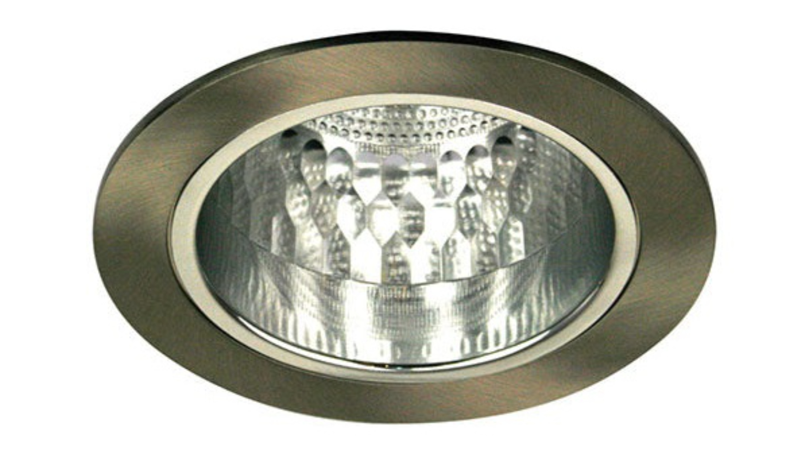Lighting Factory 240V E27 Open Face Downlight Round - Brushed Chrome
