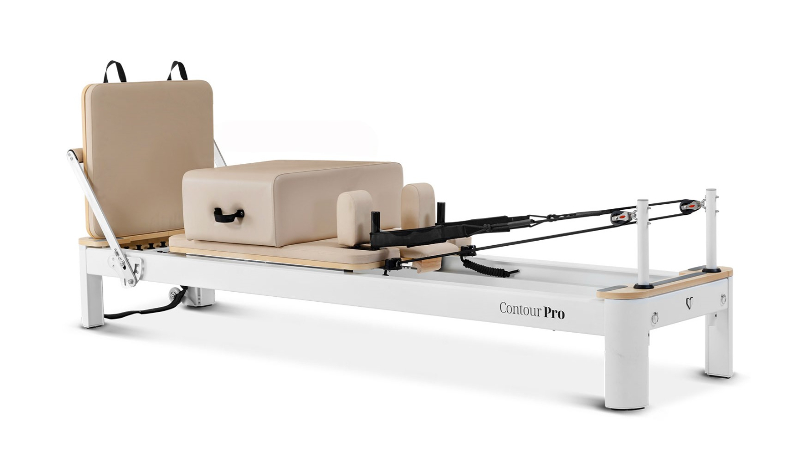 Lifespan Fitness Beige Contour Pro Aluminum Pilates Reformer Bed Set