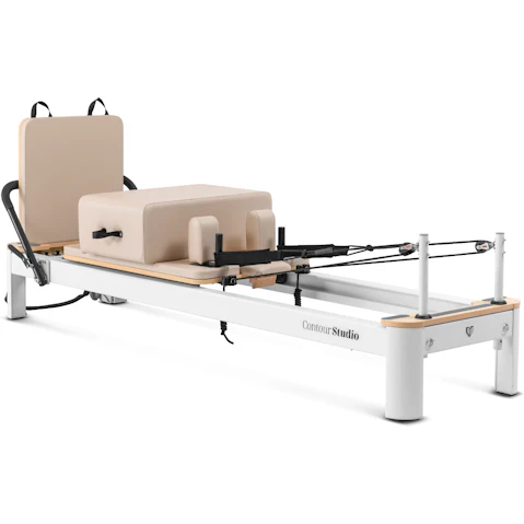Lifespan Fitness Beige Reformer Contour Studio Commercial Pilates Set