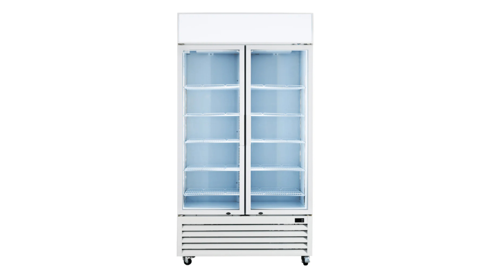 Thermaster LG-1000P Commercial Colourbond Upright Beverage 2-Door White Fridge