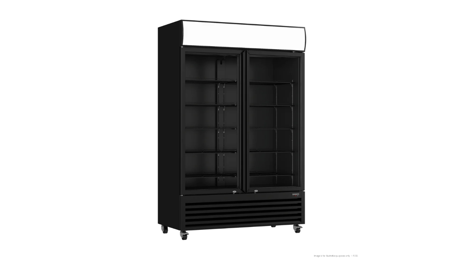 Thermaster LG-1200BP Commercial 2 Glass Door Colourbond Large Upright Drink Fridge