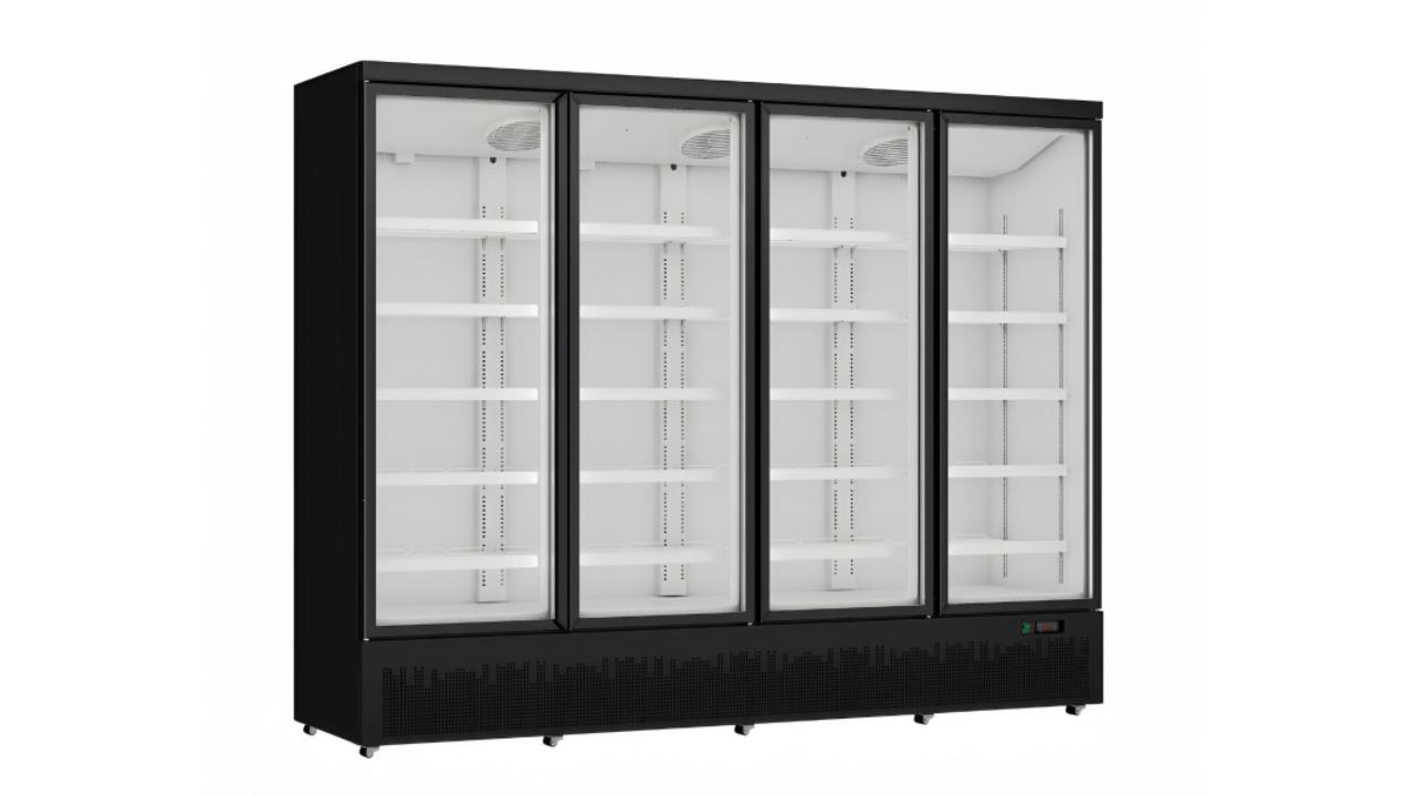 Thermaster LG-2200BGBM Commercial Black 4-Door Supermarket Fridge