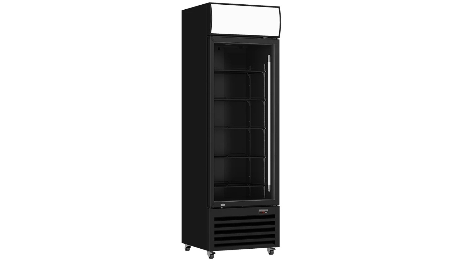 Thermaster LG-540BP Commercial Single Glass Door Black Colourbond Upright Drink Fridge