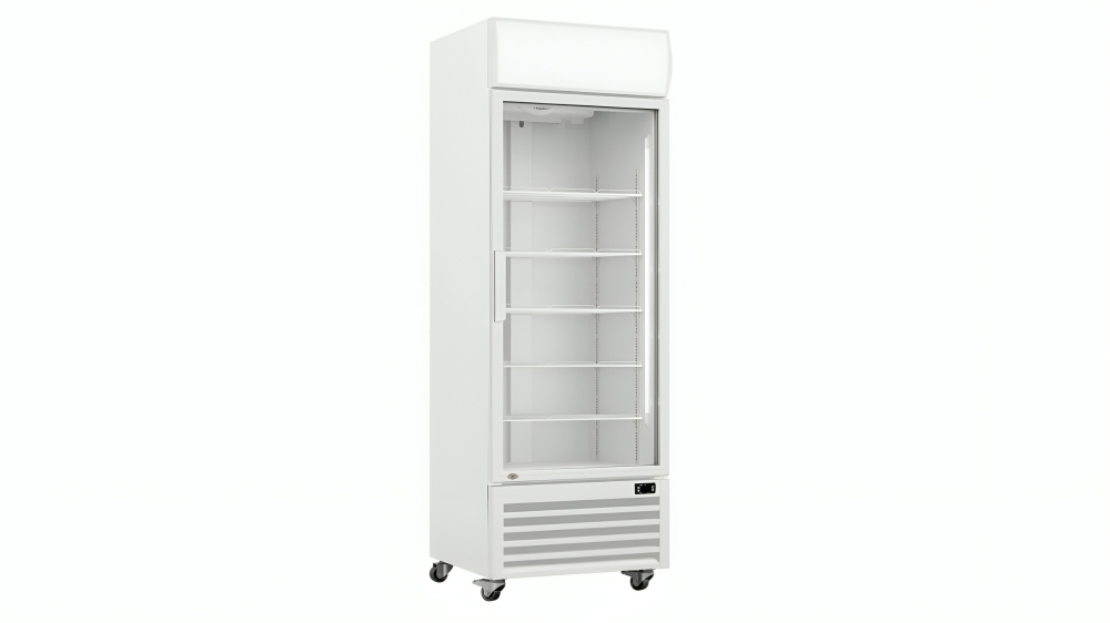 Thermaster LG-540P Commercial Single Glass Door Colourbond Upright Drink Fridge - White