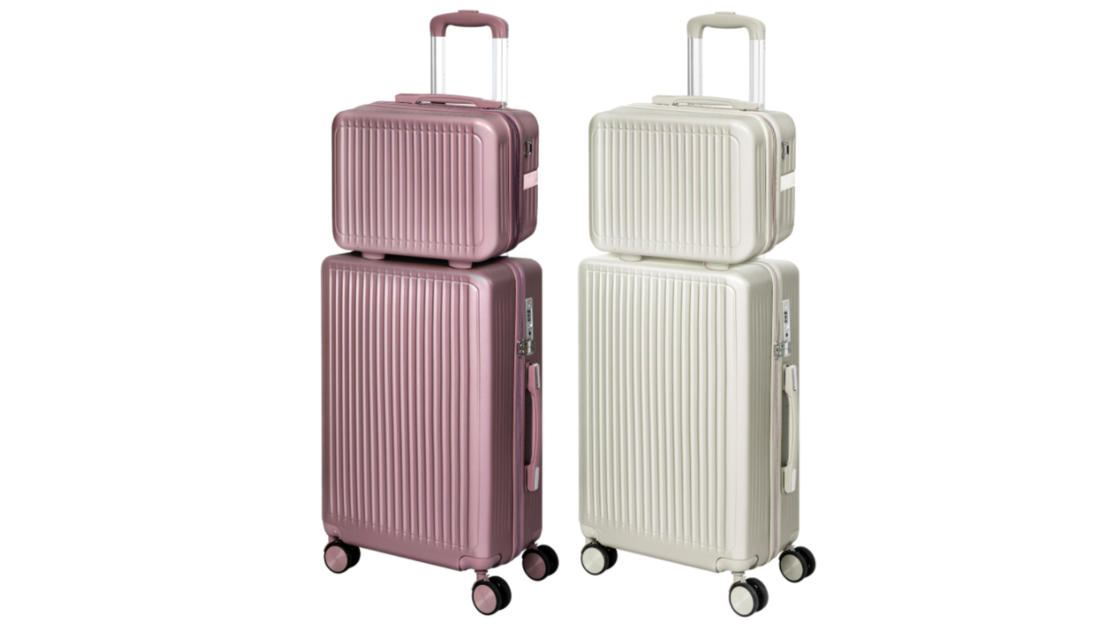 Slimbridge 2 Piece 14inch + 20inch Lightweight Travel Luggage Trolley Set