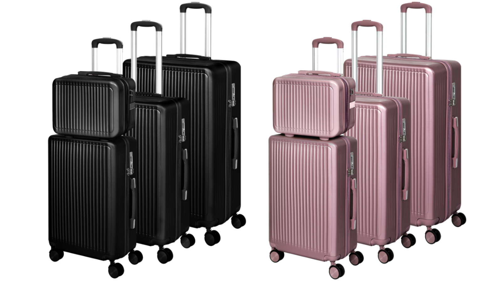 Slimbridge 4 Piece 14/20/24/28inch Lightweight Travel Luggage Trolley Set