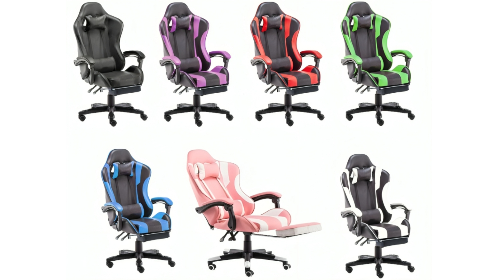 Amazingooh Large Executive Racer Recliner Gaming Chair with Footrest