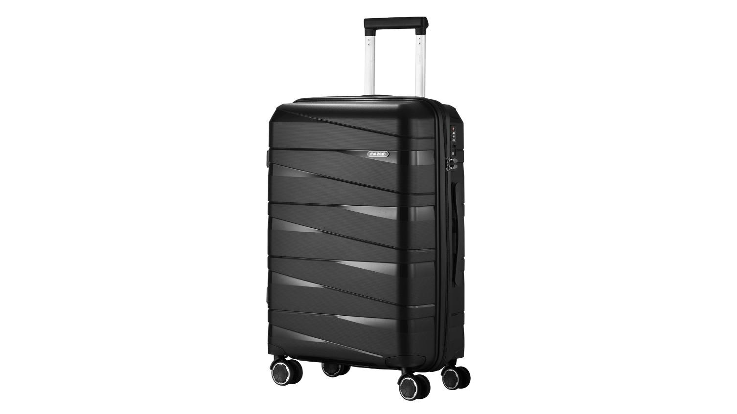 Mazam 28inch TSA Lock Storage PP Case Luggage Suitcase Trolley Set - Black