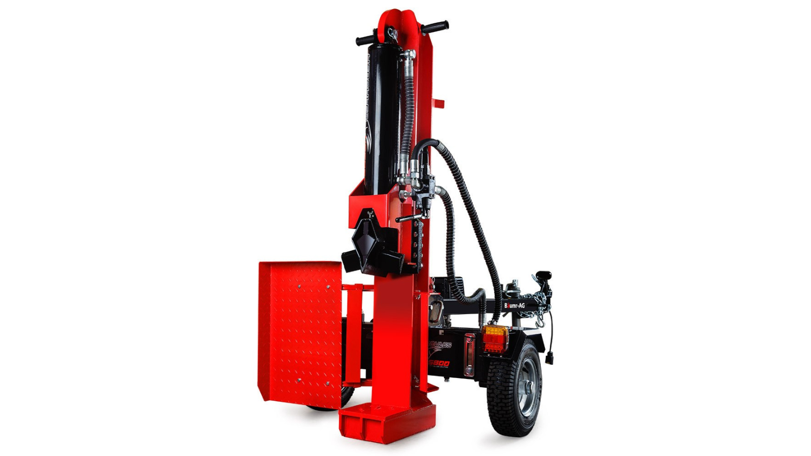 Baumr-AG HPS800 65 Tonne Petrol Hydraulic Horizontal and Vertical Towed Log Splitter with Detachable 4-Way Wedge