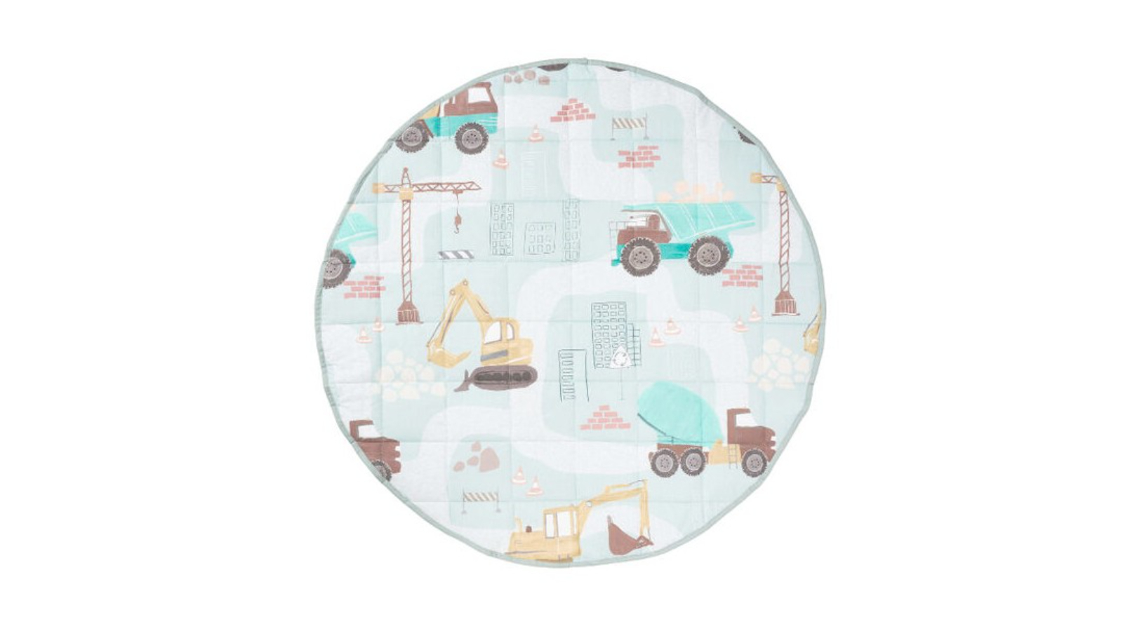 Linen House Kids 120cm Round Cotton The Big Build Play Mat - Blue