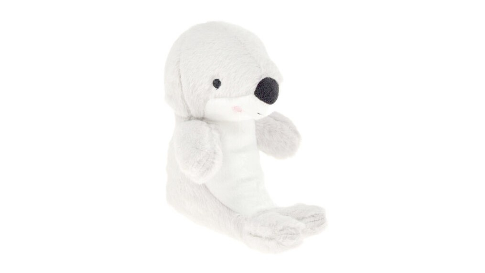 Linen House Kids 14 x 16cm Scotty Seal Plush Toy - Grey