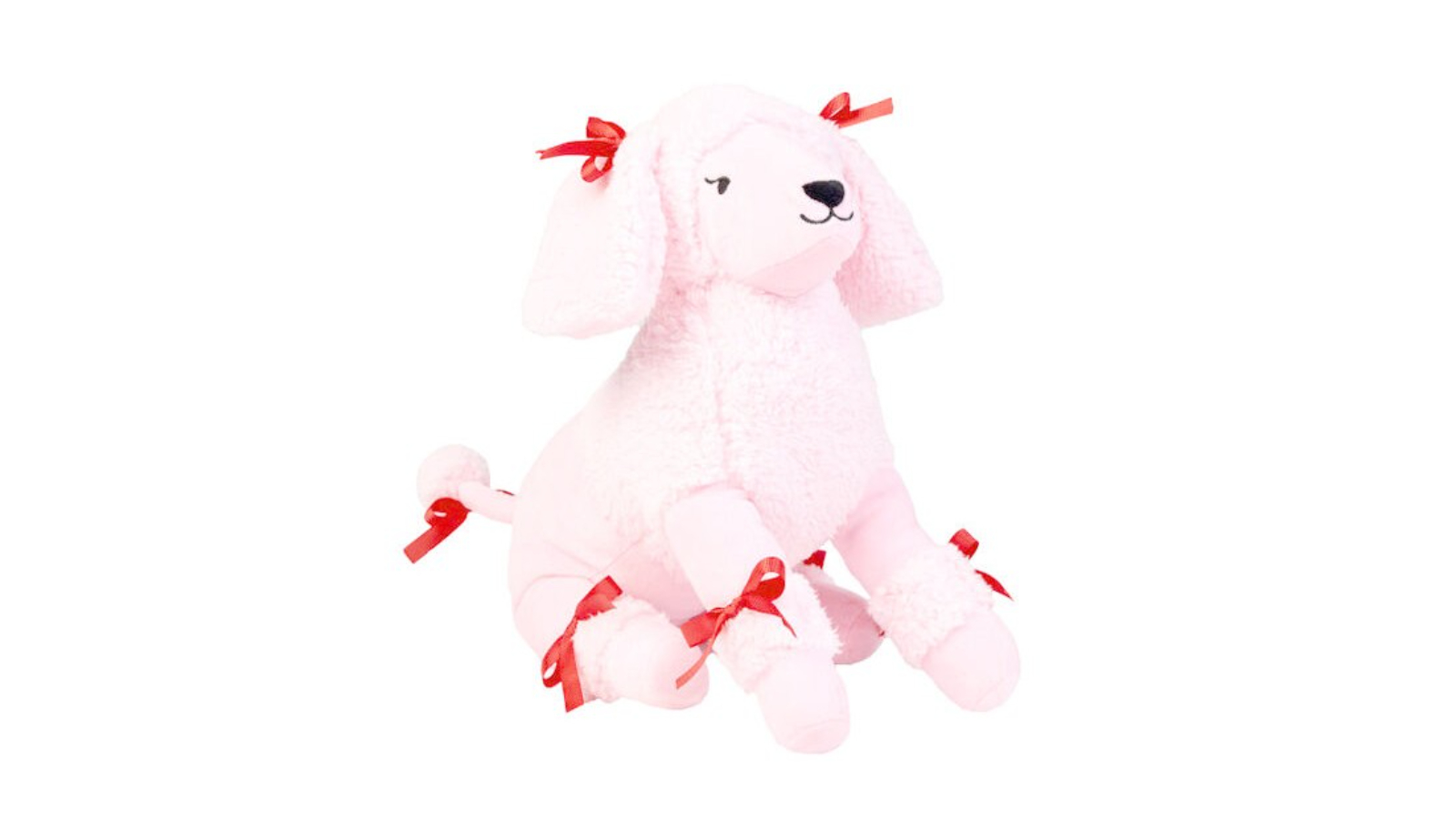 Linen House Kids 19 x 33cm Paris Poodle Soft Plush Toy - Pink
