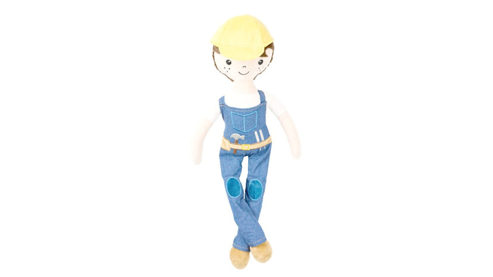 Linen House Kids 20 x 70cm Eddie the Tradie Plush Toy - Blue