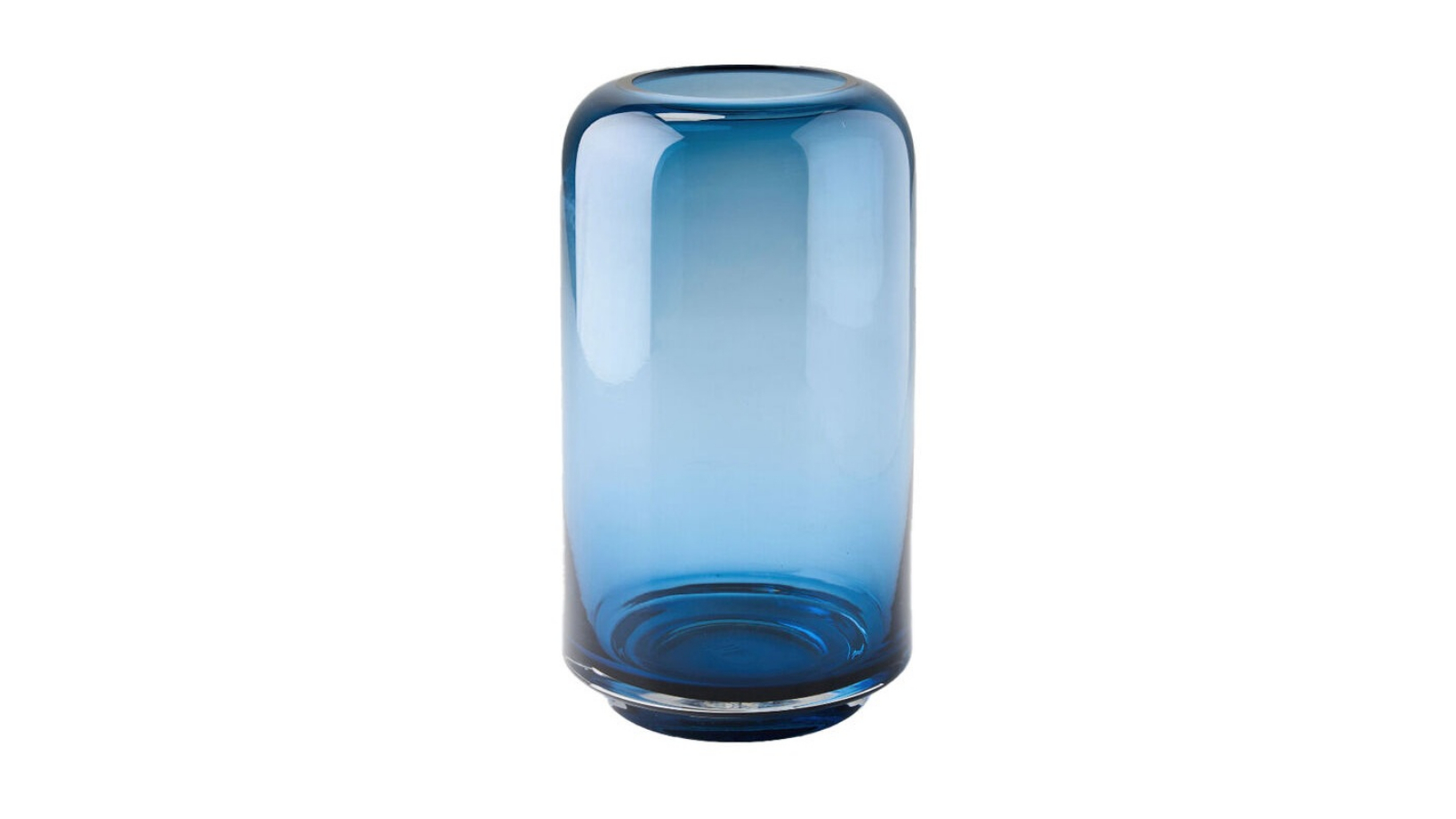 Linen House 25cm Penny Indigo Glass Vase - Blue