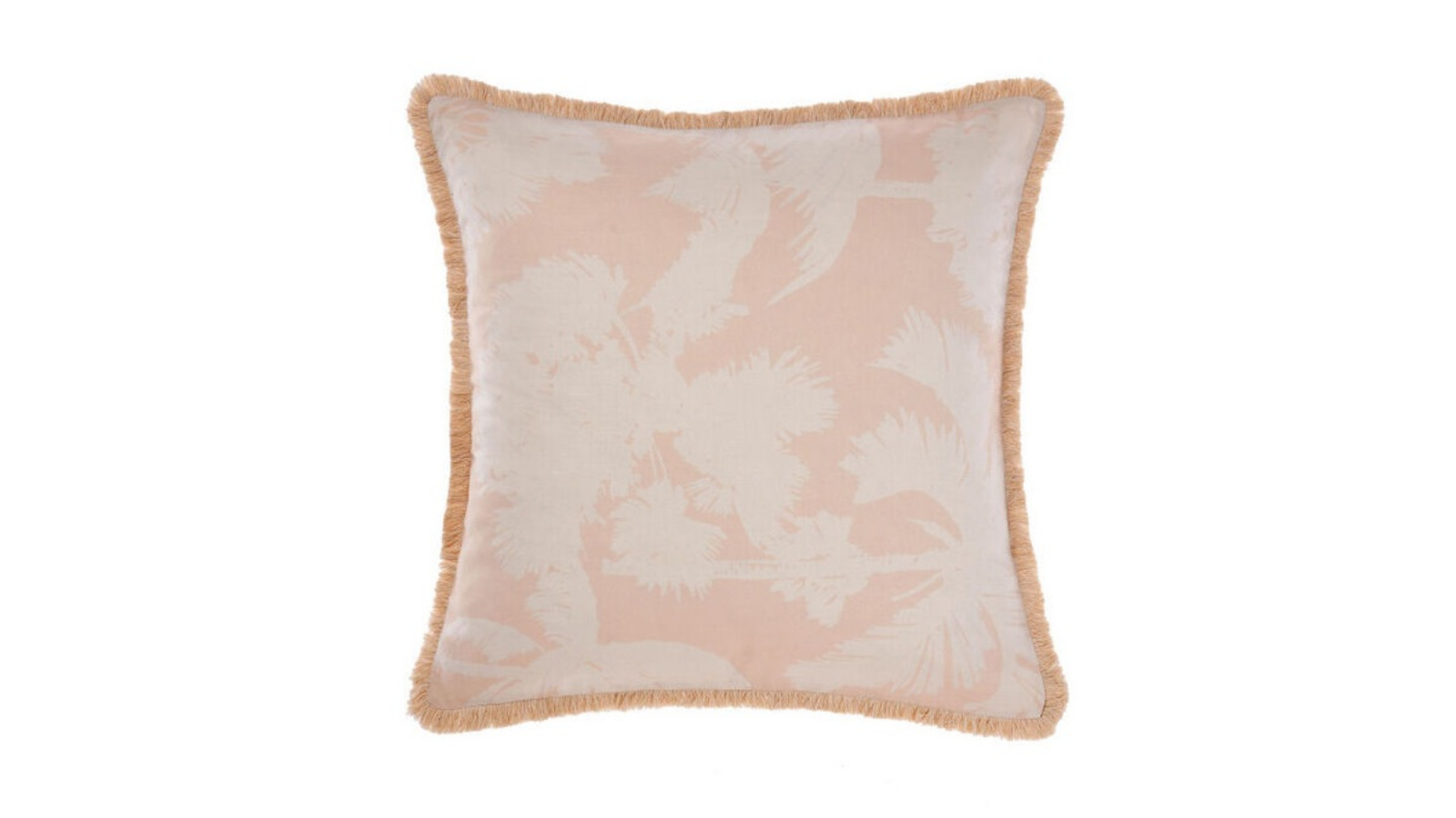Linen House 65 x 65cm Tourelles Paprika Cotton European Pillowcase - Natural