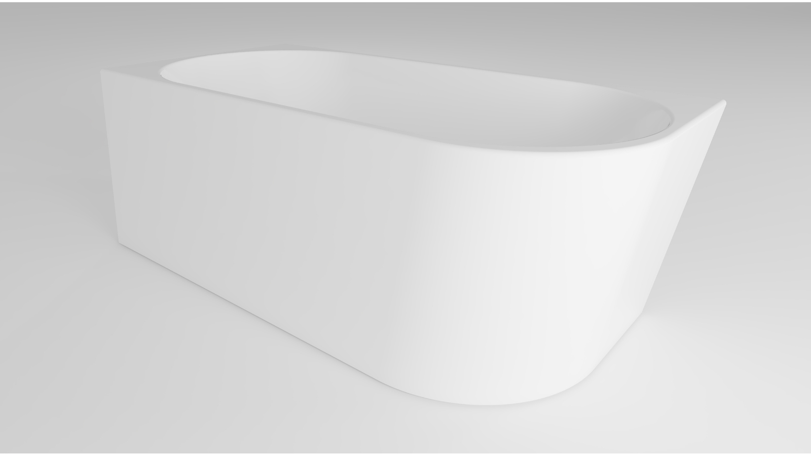 Studio 1 Florence 1700mm Left Hand Corner Bath - Gloss White