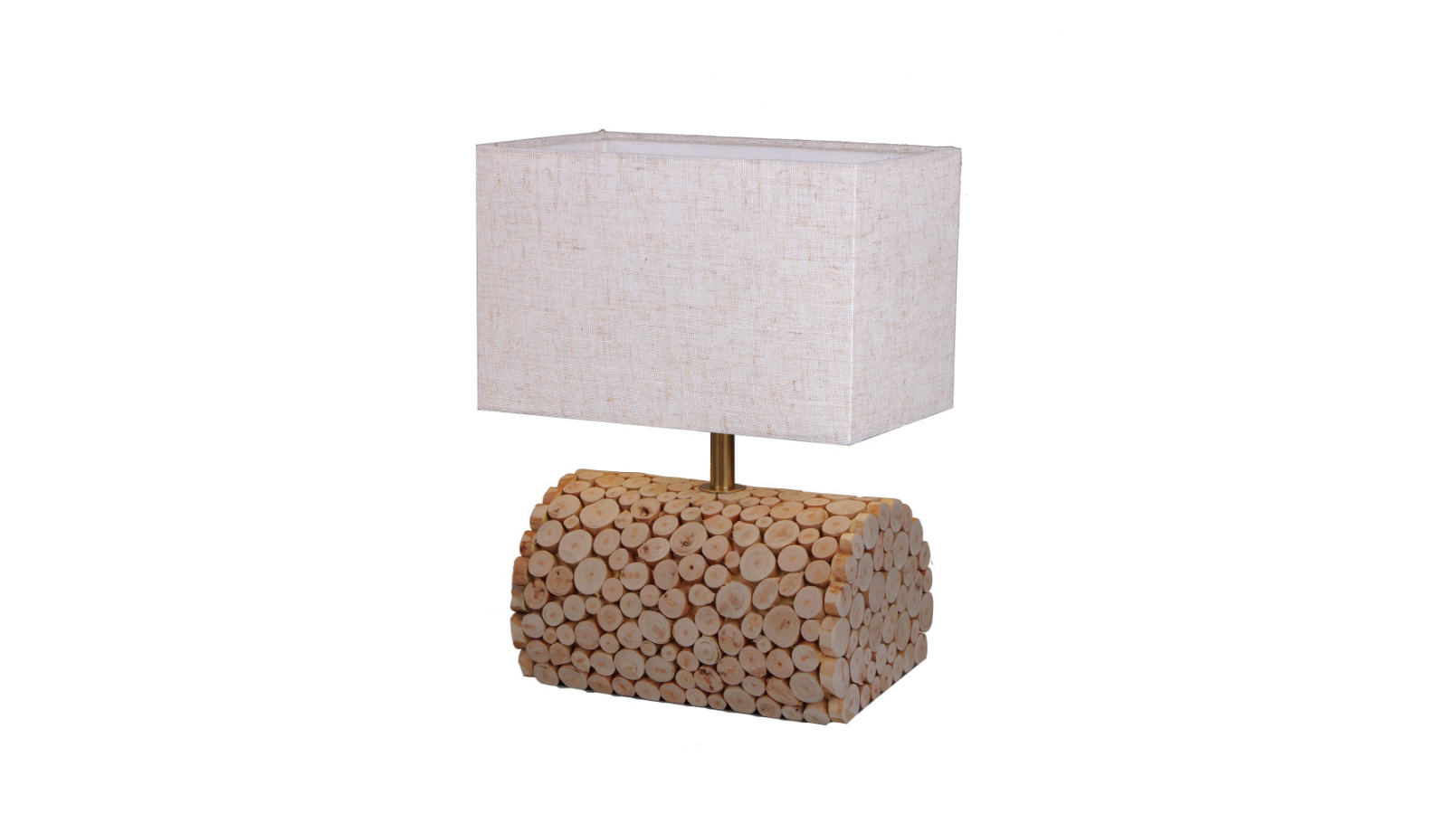 Luminea Liam Wooden Base Table Lamp - Timber