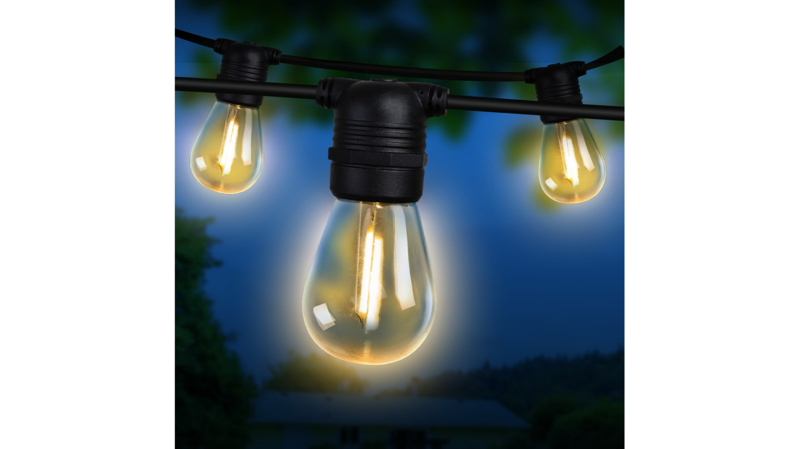 Jingle Jollys 86m 90 LED Festoon Lights String Christmas