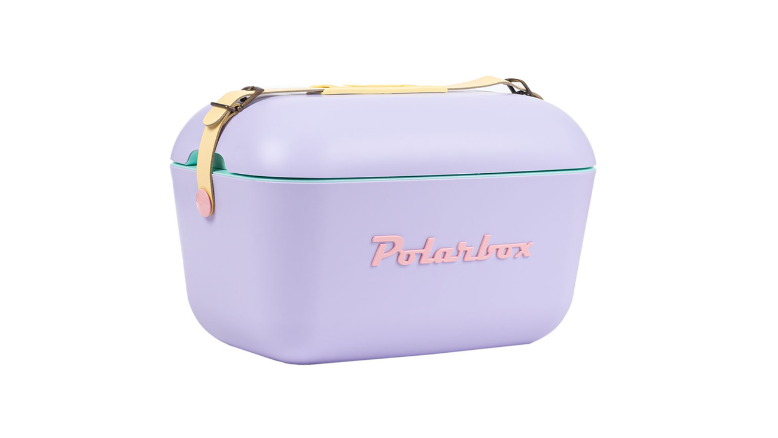 Polarbox 12 Litre Cooler with Leather Strap - Lilac/Rainbow