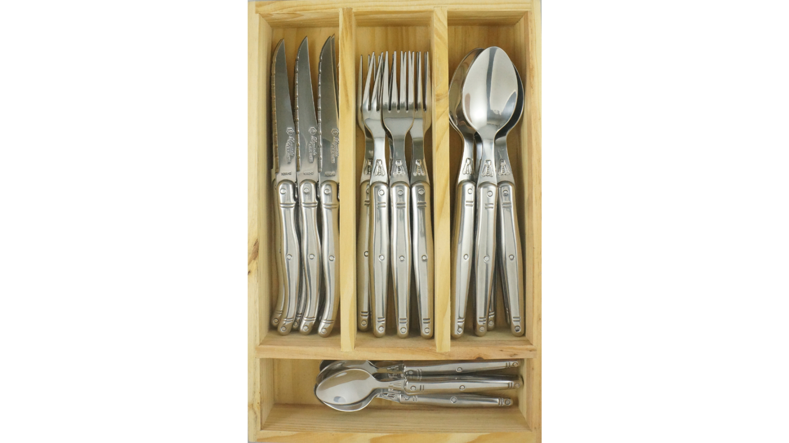 Laguiole By Louis Thiers 24 Piece Stainless Steel Lineaire Cutlery Set