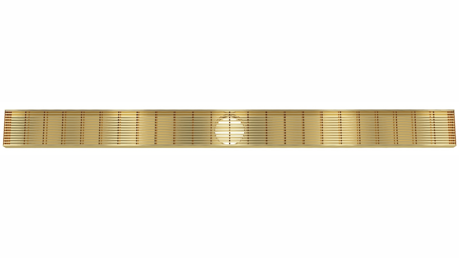 Linsol EzyFlow 1200 Linear Heelguard Channel Grate - Brushed Brass