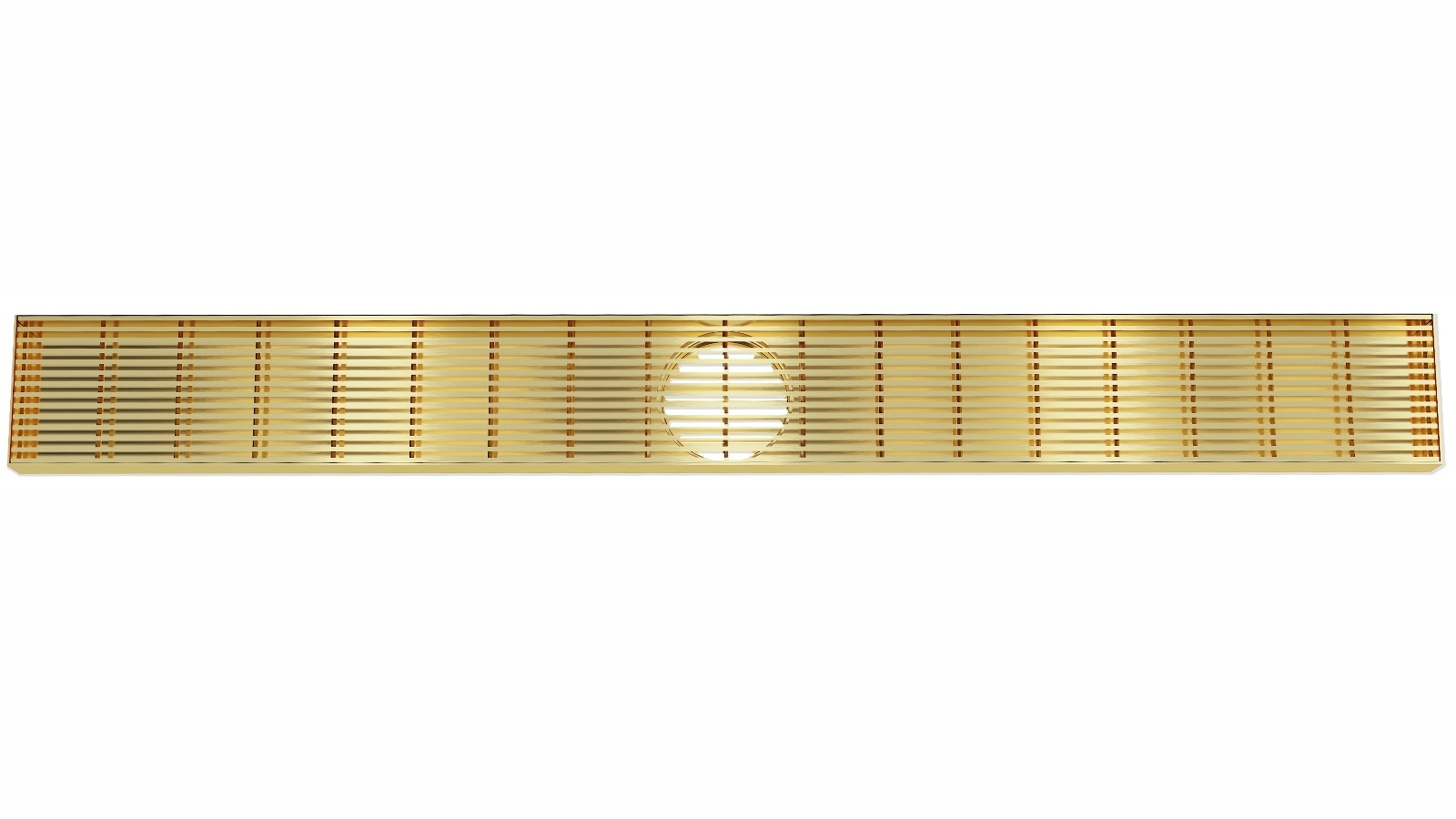 Linsol EzyFlow 900 Linear Heelguard Channel Grate - Brushed Brass