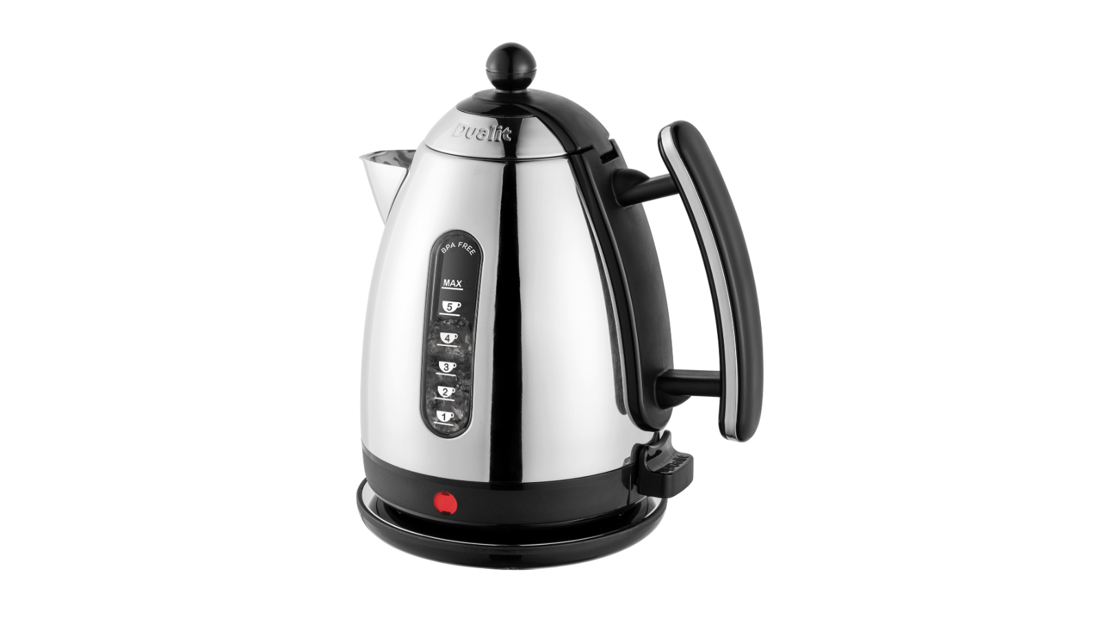 Dualit 1.5 Litre Polished Lite Jug Kettle with Trim - Gloss Black