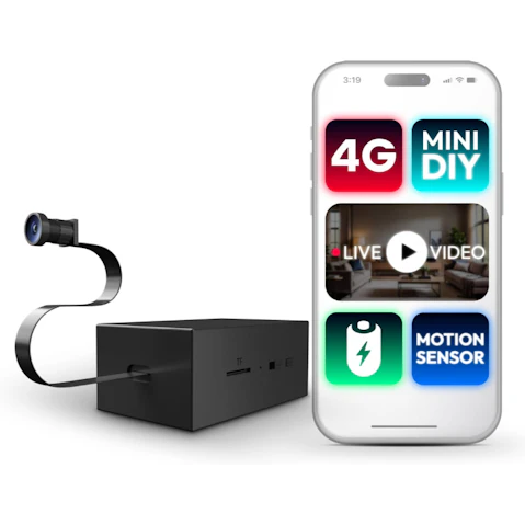 Vimel Wireless 4G Mini Security Camera with Sim Card and Phone View