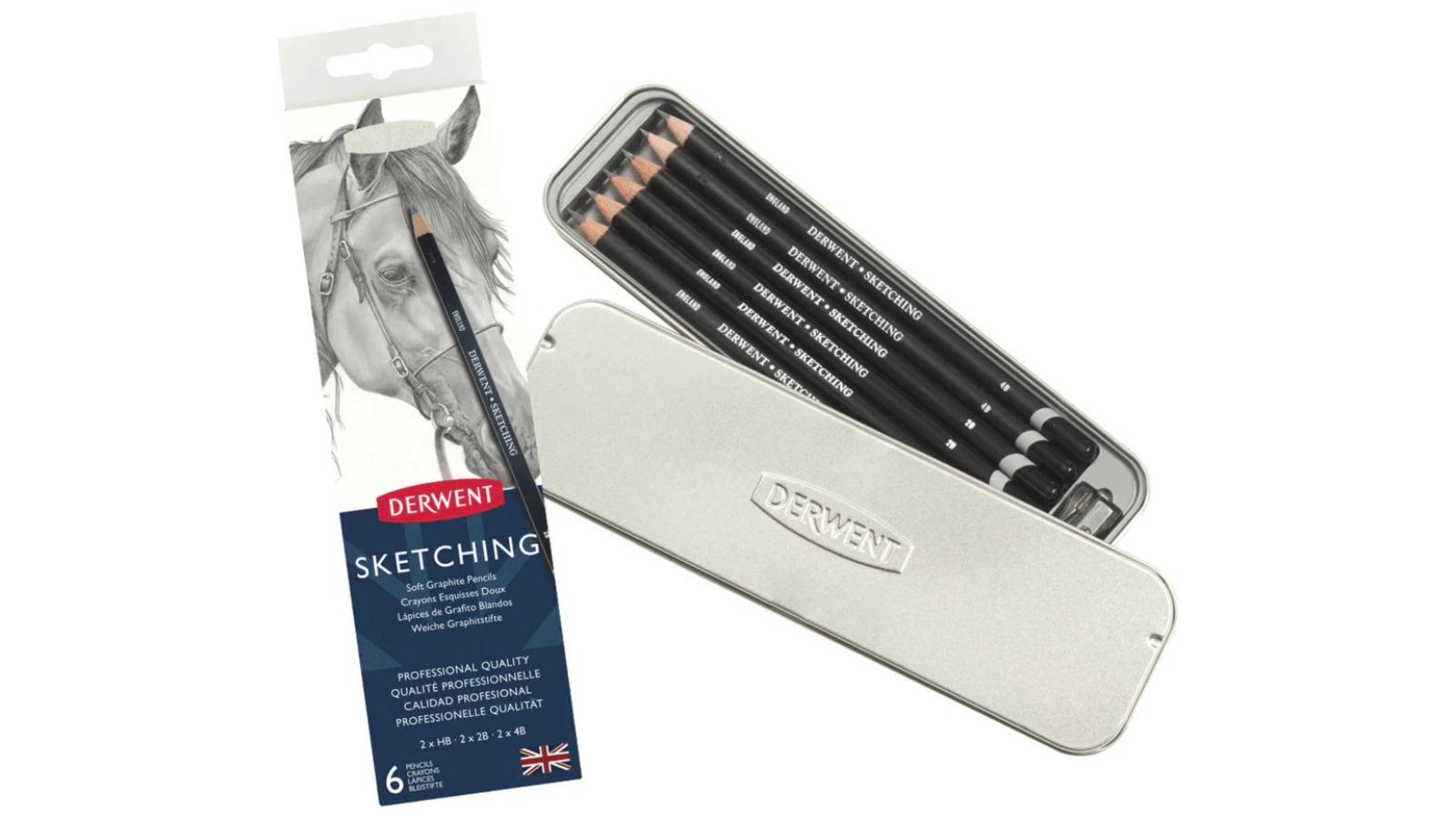 Derwent Pack of 6 Professional Soft Sketching Graphite Pencil